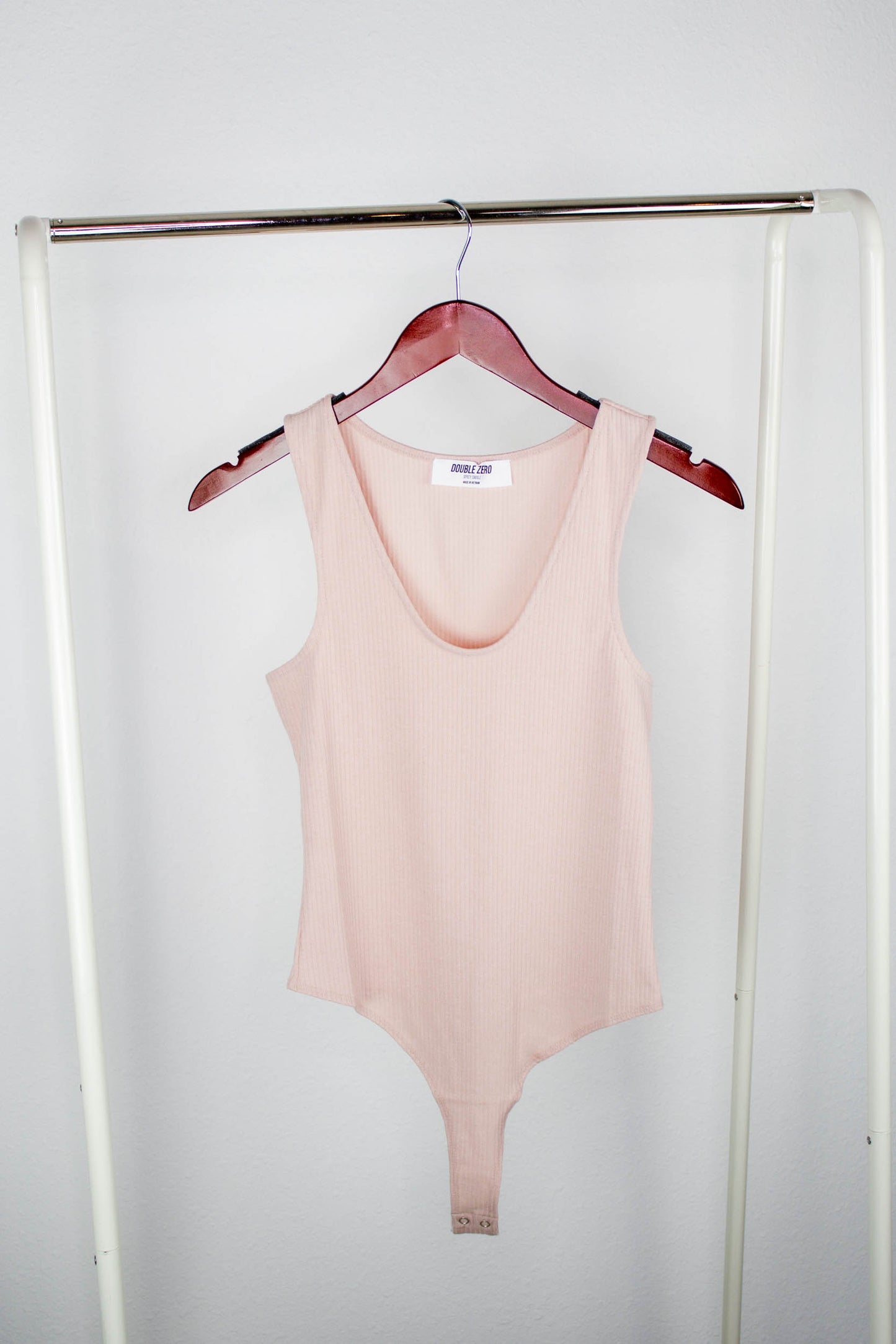 Rachelle Ribbed Tank Bodysuit | Pastel Pink