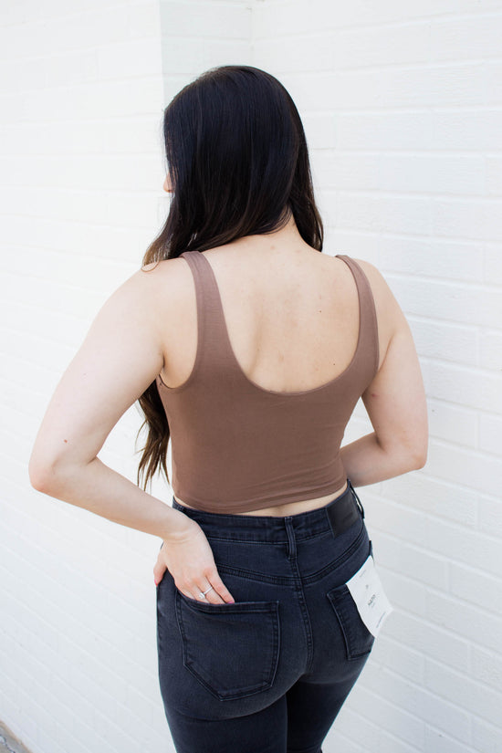 Load image into Gallery viewer, Erin Crop Tank Top | Chestnut
