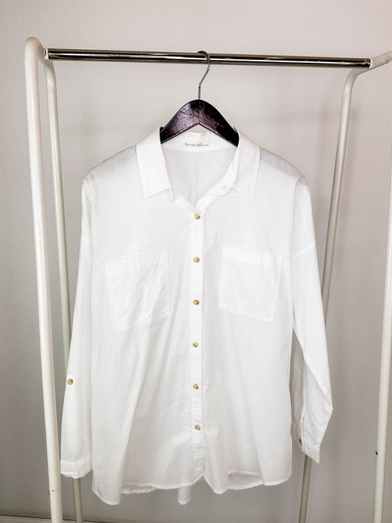 Amanda Oversized Poplin Shirt | Off White