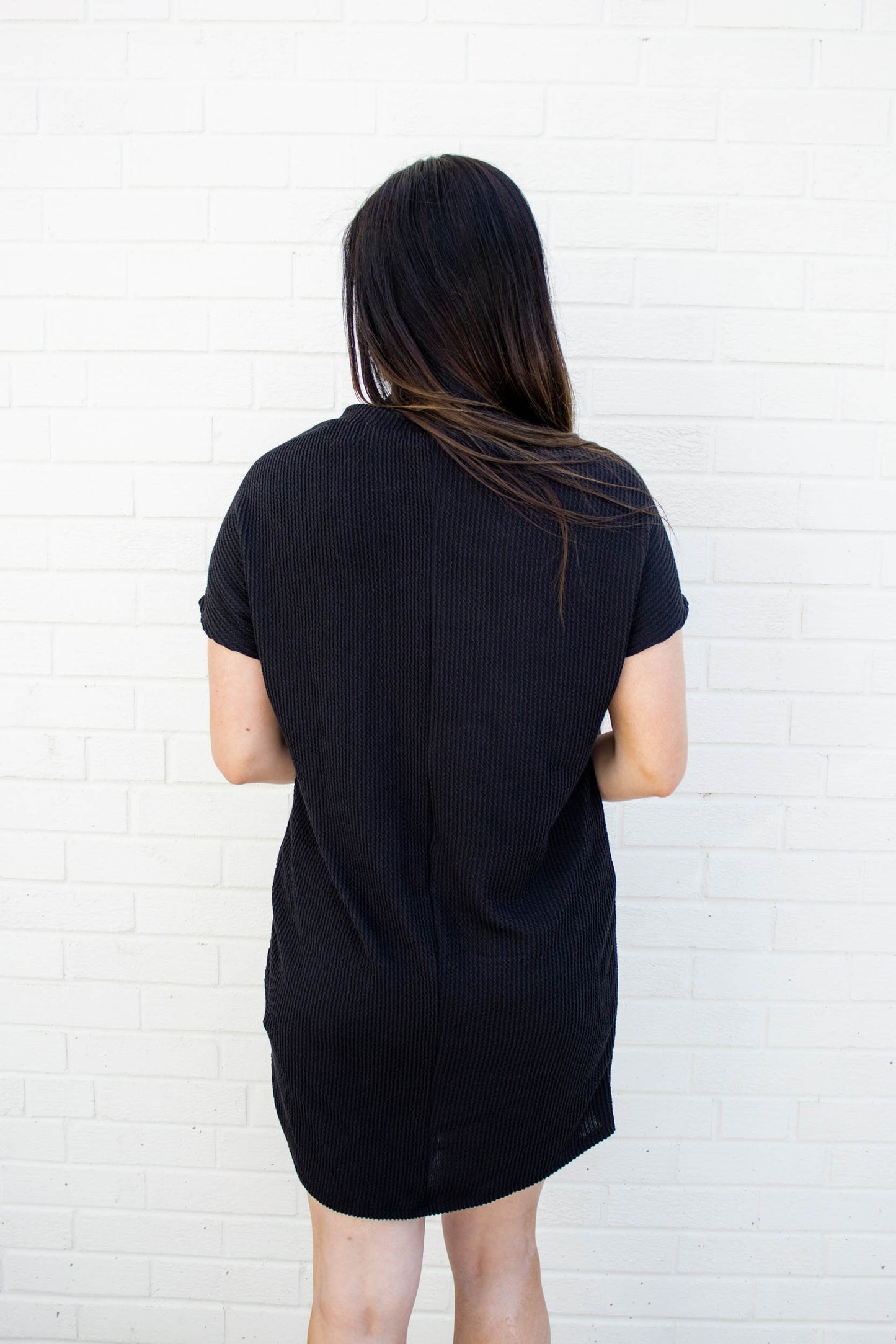 Load image into Gallery viewer, Kassie Ribbed T-Shirt Dress | Black
