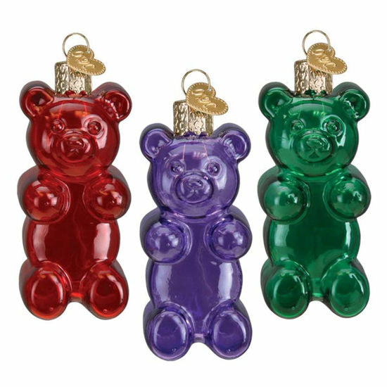 Jelly Bear Set of 3 Ornaments