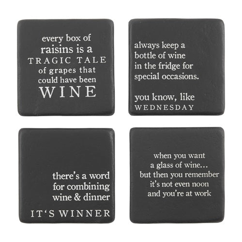 Raisins Funny Wine Coasters