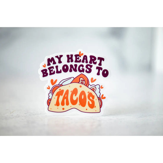 Load image into Gallery viewer, My Heart Belongs To Tacos Sticker

