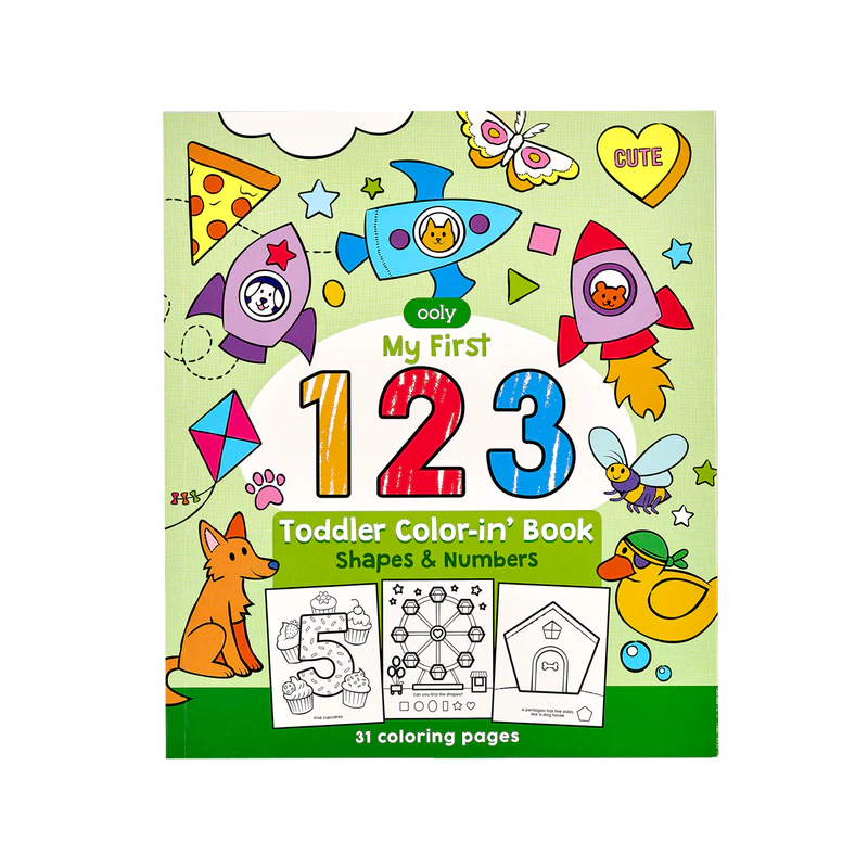 Shapes & Numbers Coloring Book
