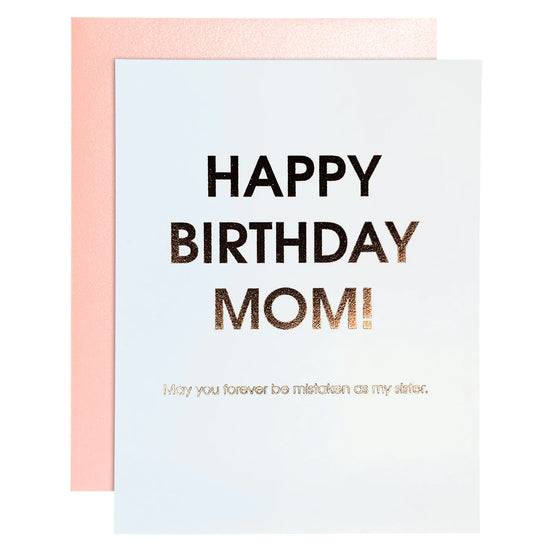 Birthday Mom Mistaken Sister Foil Card