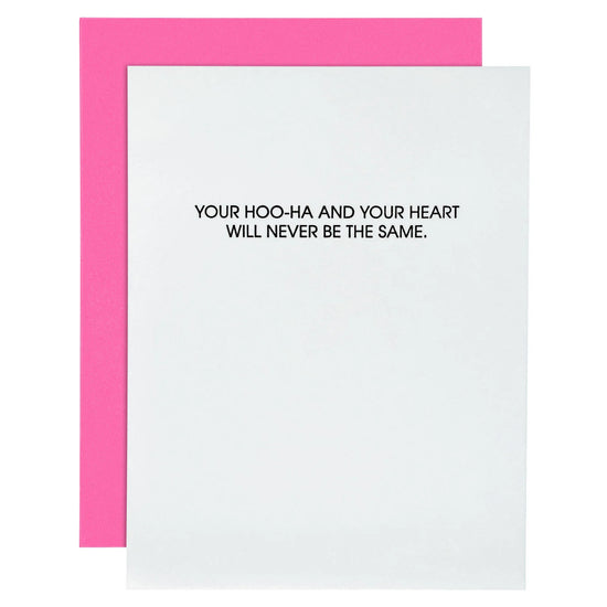 Load image into Gallery viewer, Your Hoo-Ha &amp;amp; Your Heart Letterpress Card
