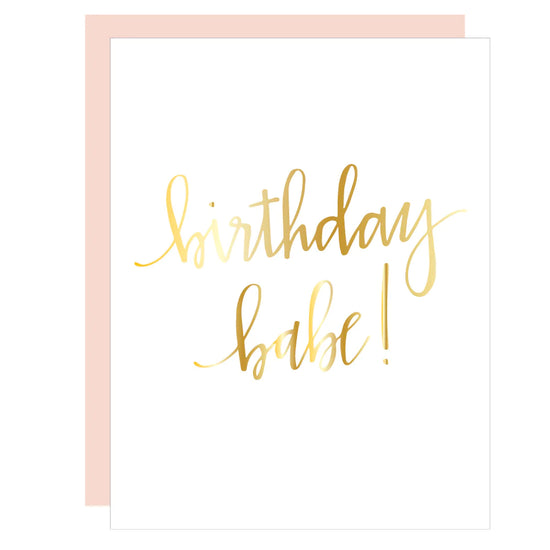 Birthday Babe Letterpress Card
