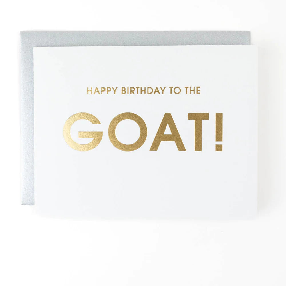 HBD Goat Letterpress Card