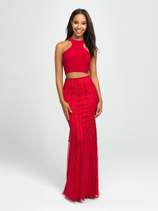 Load image into Gallery viewer, 19-141 Prom Dress Red
