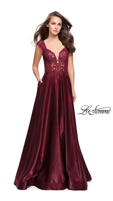 25973 Prom Dress Burgundy
