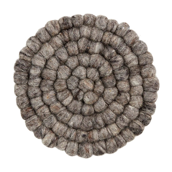 Gray Felted Round Trivets