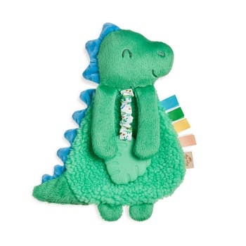Itzy Friends Lovey Green Dino Plush with Silicone Teether Toy