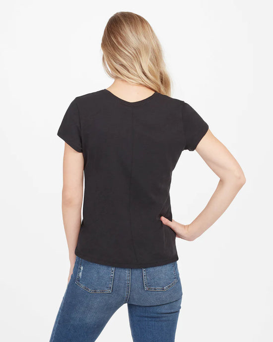 Load image into Gallery viewer, Pima Cotton Crew Neck Tee | Very Black
