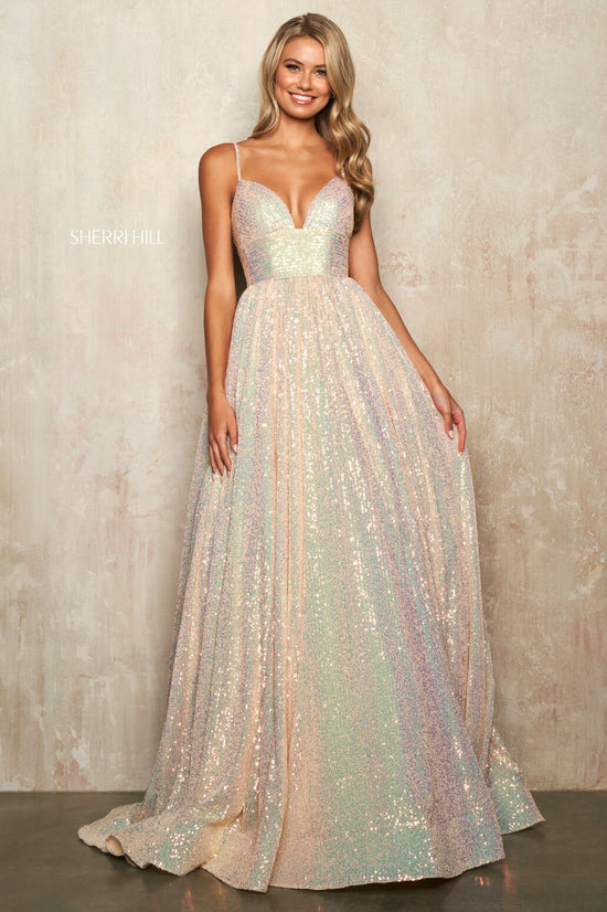 Load image into Gallery viewer, Prom Dress 54261 Champagne
