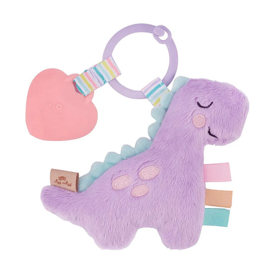 Load image into Gallery viewer, Itzy Pal Plush + Teether | Lilac Dino
