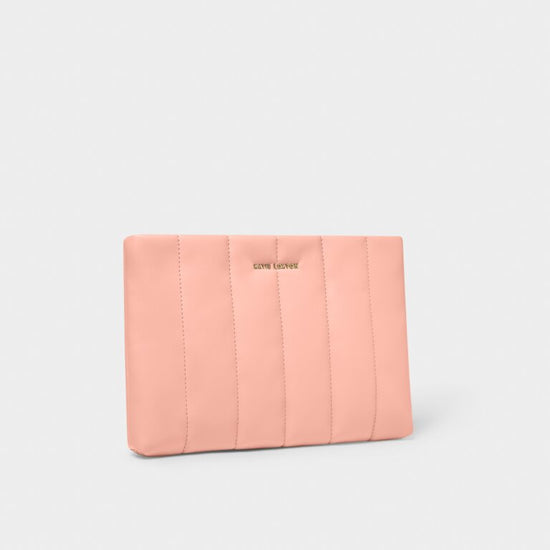 Kendra Quilted Clutch | Dusty Coral