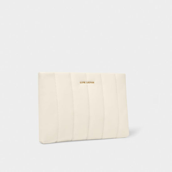 Kendra Quilted Clutch | Oyster